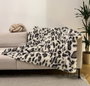 Aberto Design Funda para Sofá Leopar Gris y Negro 200 x 75 cm